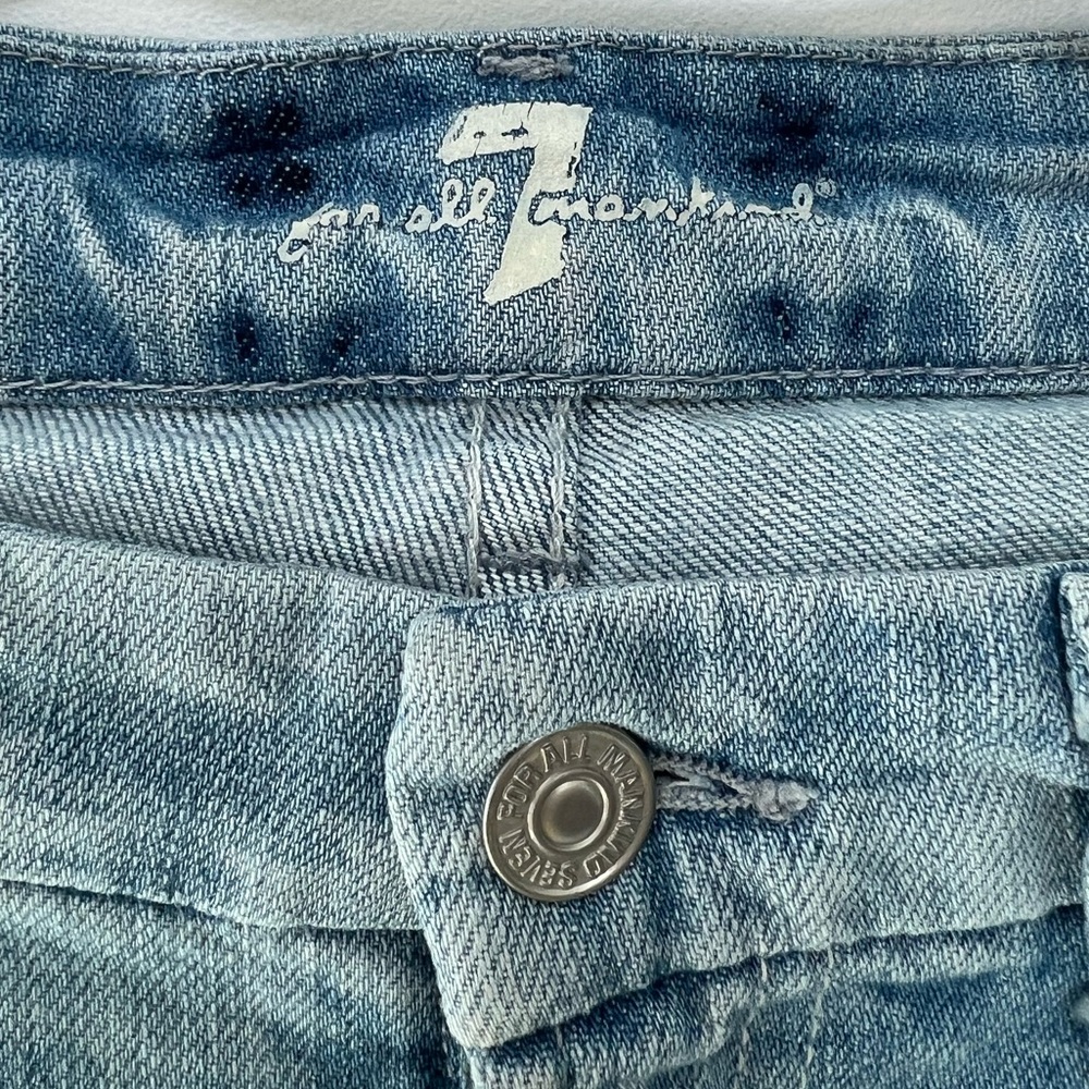 Mid Rise Denim Jeans Short 7 For All Mankind size 26 - Picture 6 of 10